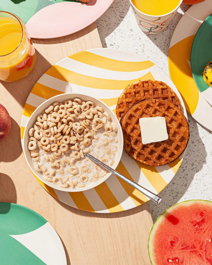 Bamboo Dinner Plate Set in Waves (4 CT)