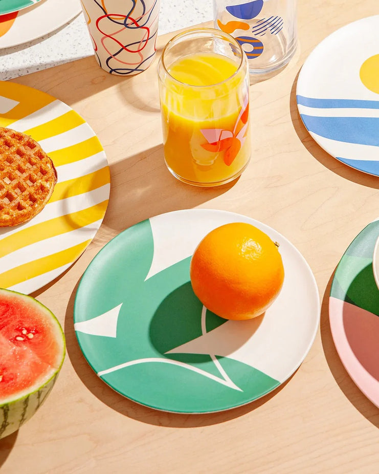 Bamboo Salad Plate Set in Flora (4 CT)