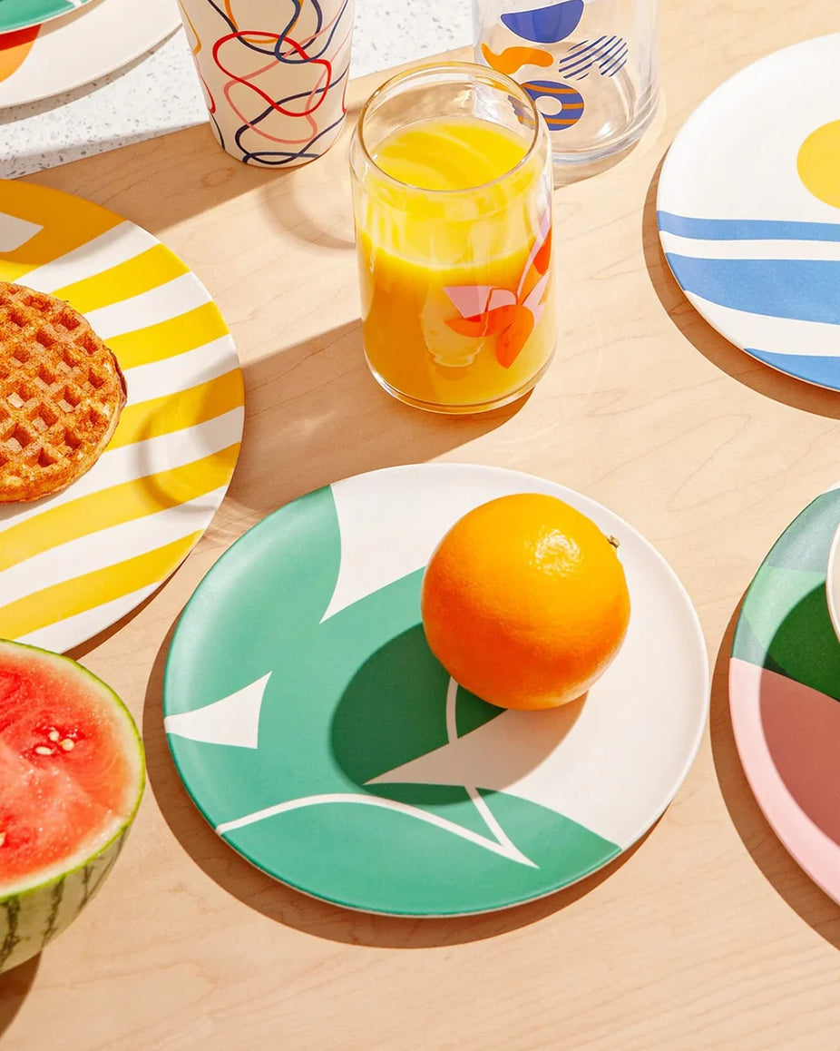 Bamboo Salad Plate Set in Flora (4 CT)
