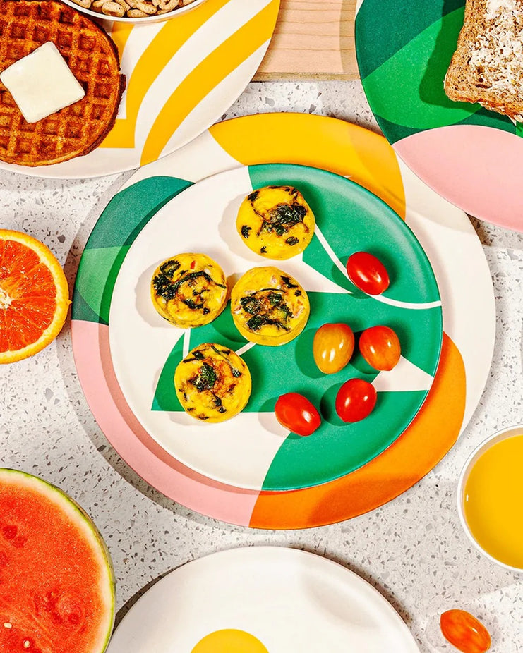 Bamboo Salad Plate Set in Flora (4 CT)