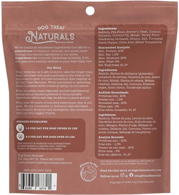 Salmon & Mango Superfood Dog Sticks