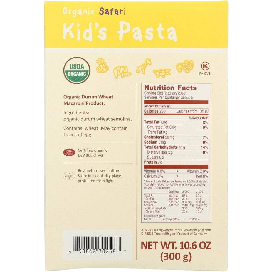 Organic Safari Shapes Kid Pasta
