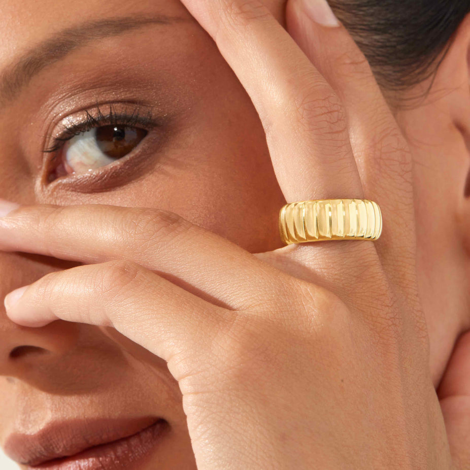 Aurelia Bold 18k Gold Vermeil Ring - Size 5