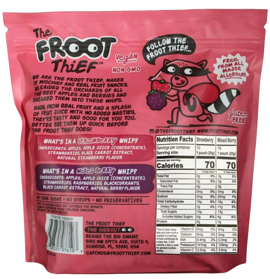 The Froot Thief Strawberry Real Fruit Whips (5 Packs)