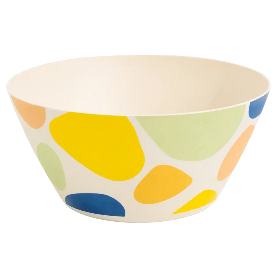 Bamboo Serving Bowl in Pebbles