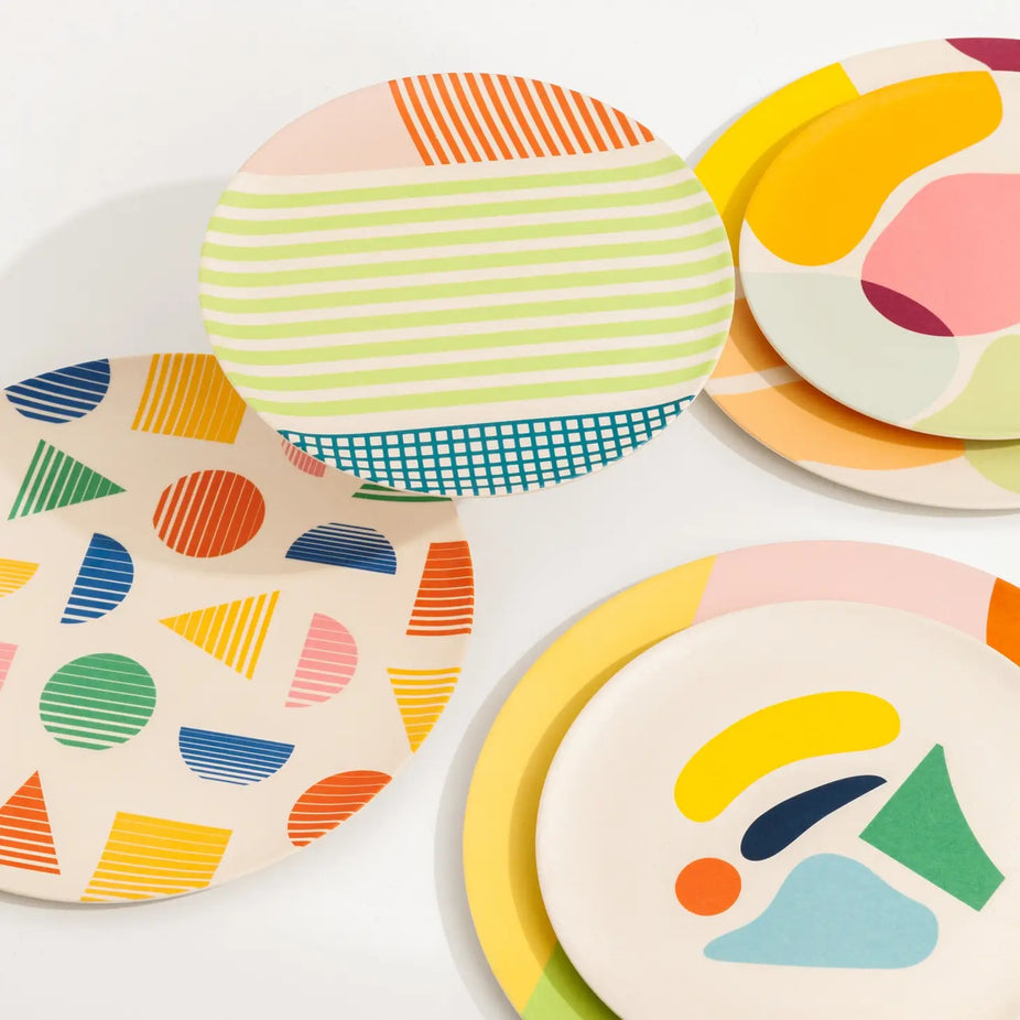 Bamboo Salad Plate Set in Boulders (4 CT)