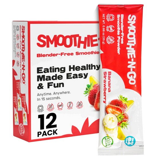 Blender-Free Smoothie Powder Mix - Banana-Strawberry (12 Pack)