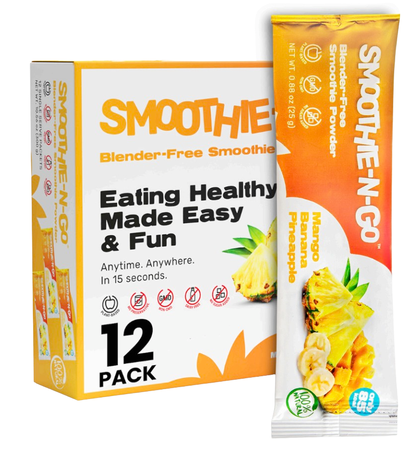 Blender-Free Smoothie Powder Mix - Mango-Banana-Pineapple (12 Pack)