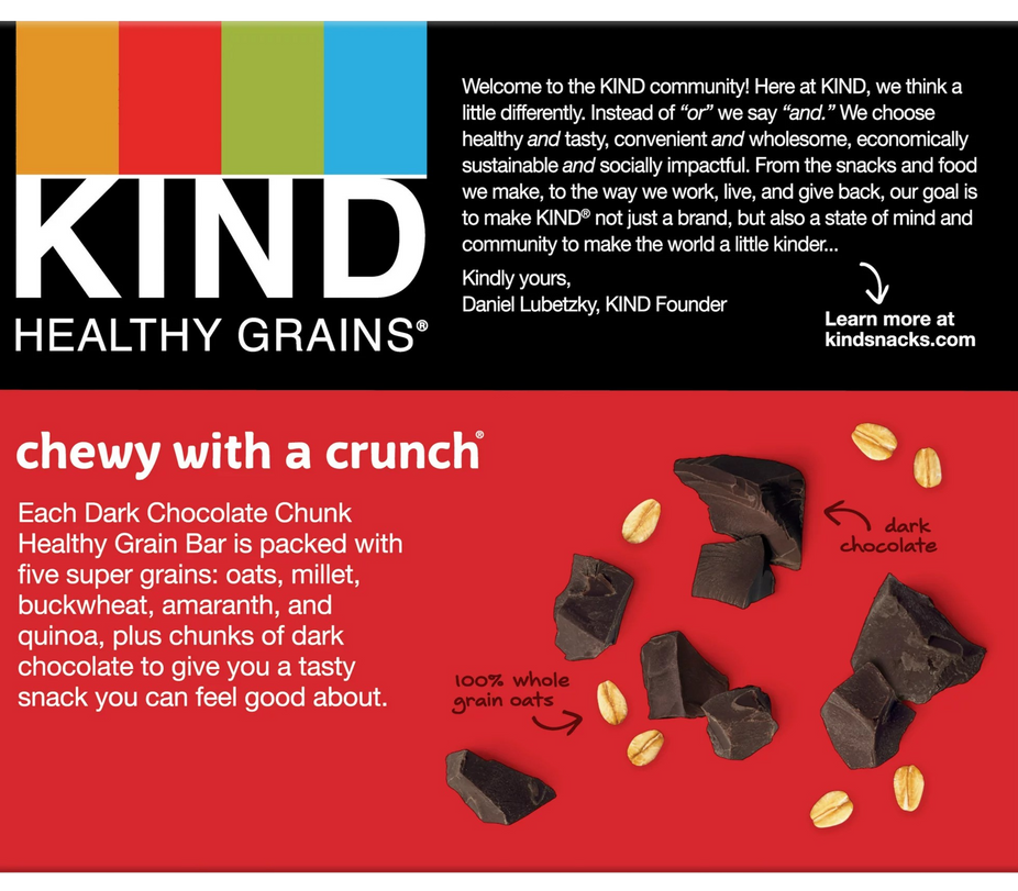 Dark Chocolate Chunk Bar (5 CT)