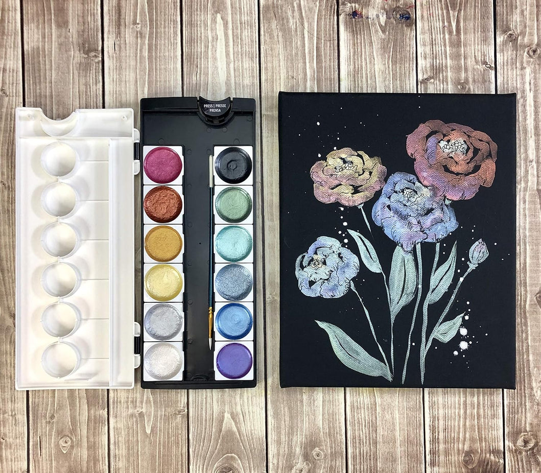 Brea Reese Watercolor Pan Set - 12 Metallic Colors