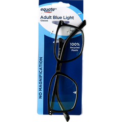 Adult Blue Light Glasses - Black - No Magnification