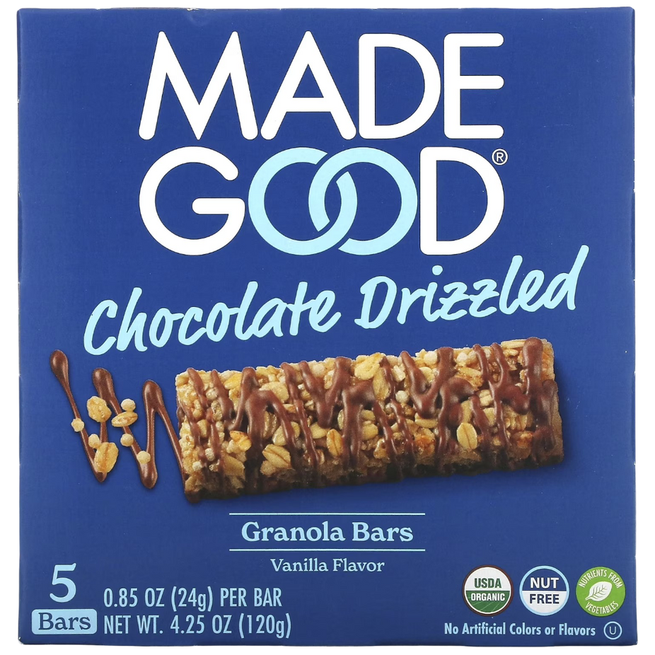 Chocolate Drizzled Vanilla Granola Bars (5 CT)