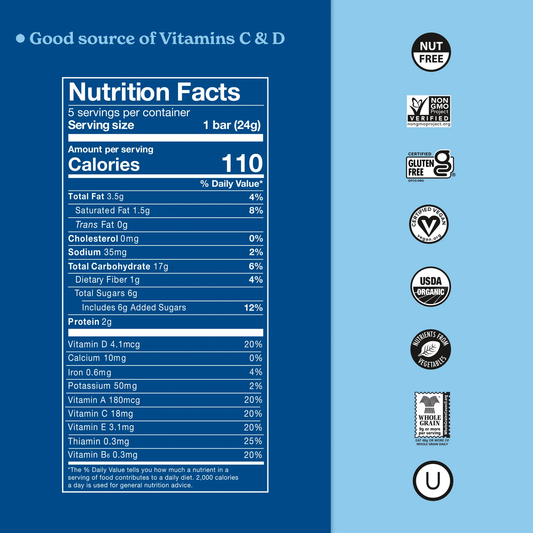 Nutrition Information - Chocolate Drizzled Vanilla Granola Bar (5 CT)