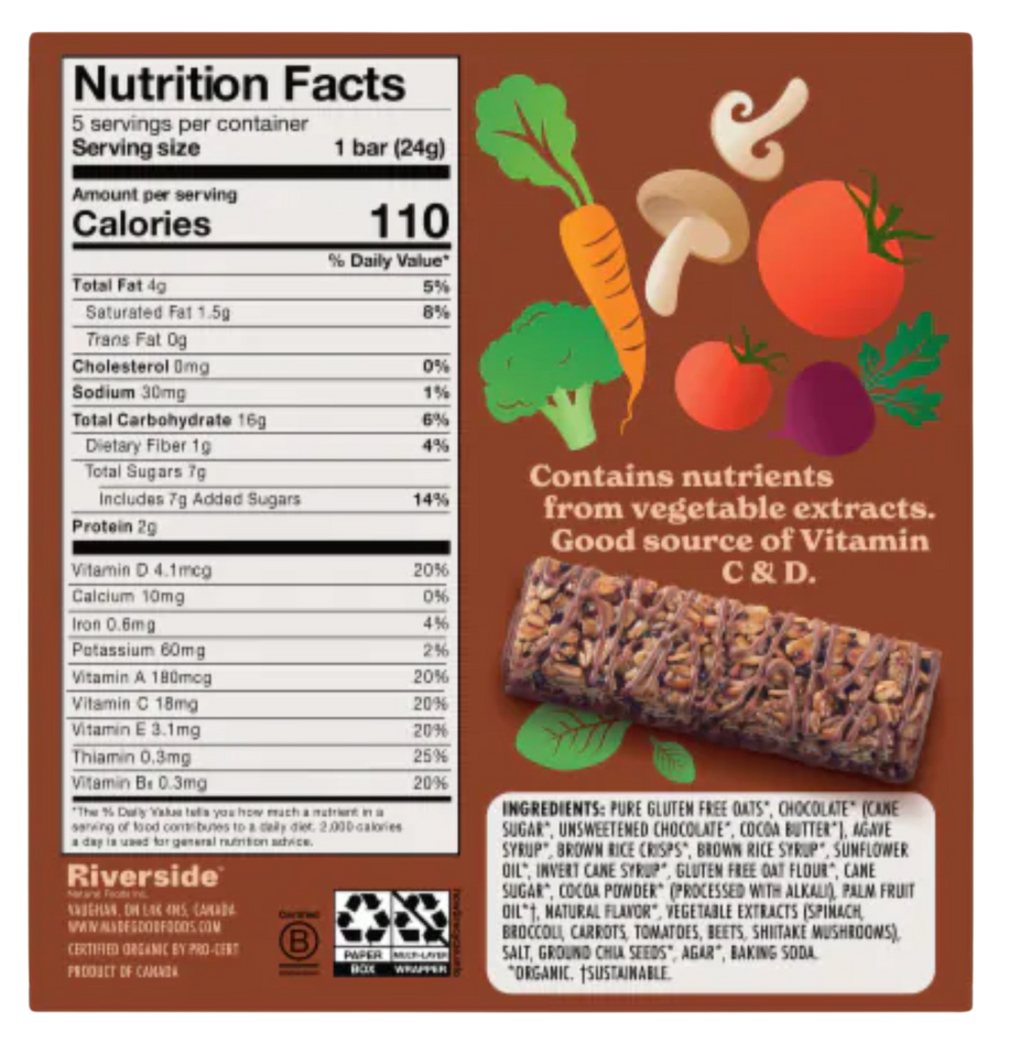 Organic Chocolate Drizzle Granola Bar - Cookie Flavor (5 CT)