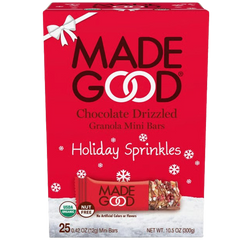 Holiday Sprinkles Chocolate Drizzeled Granola Bars