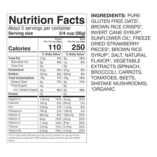 Nutrition Information - Crispy Light Granola Strawberry