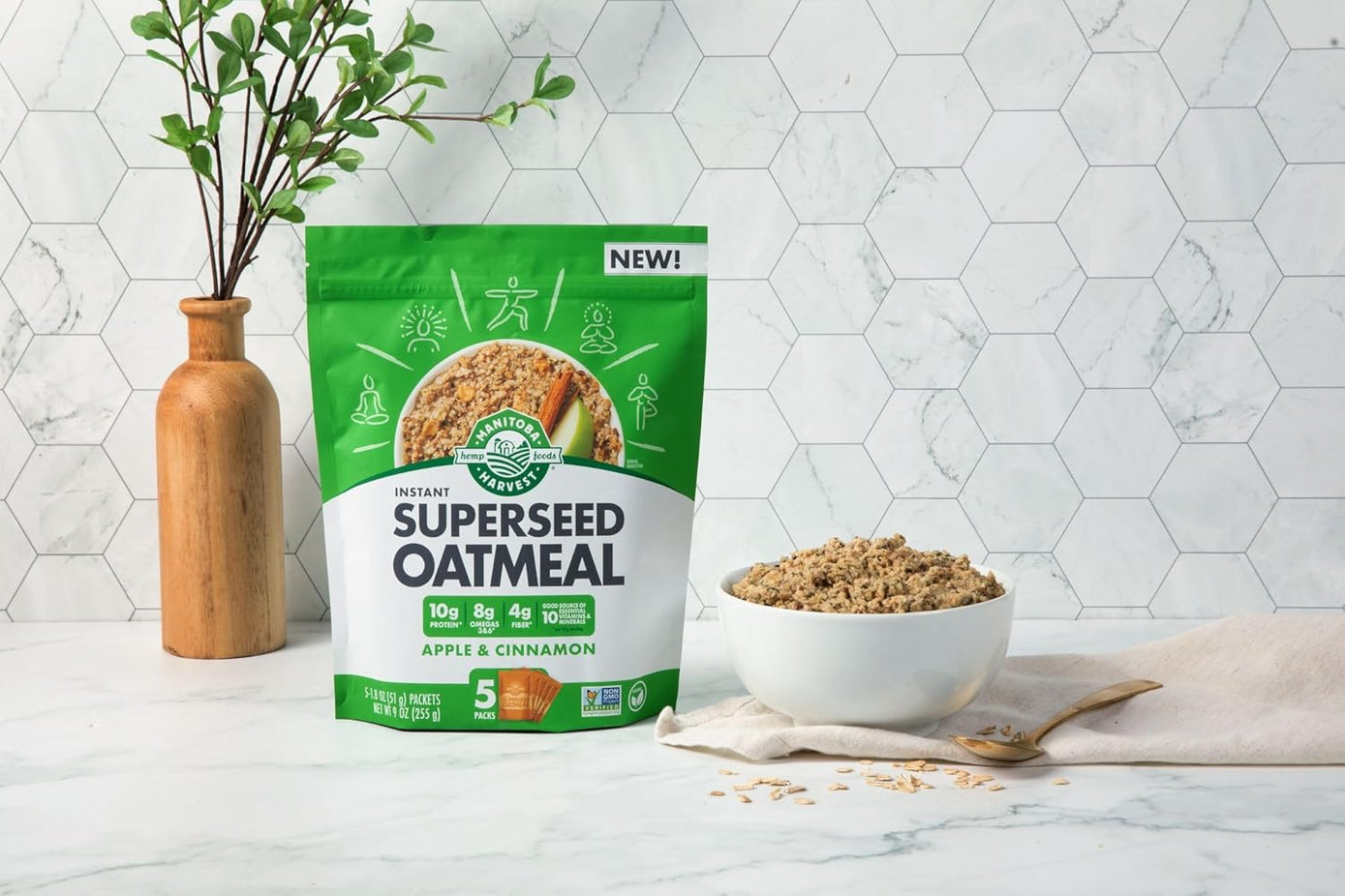 Apple & Cinnamon Instant Superseed Oatmeal