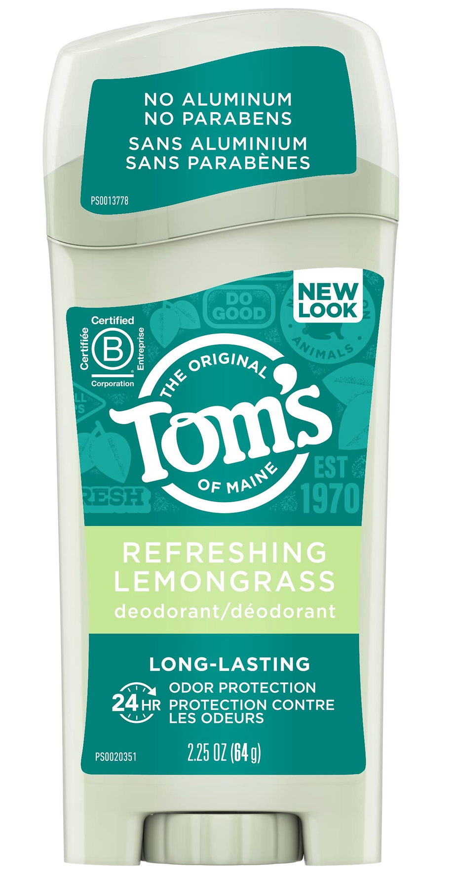 Long-Lasting Aluminum-Free Natural Deodorant for Women, Lemongrass