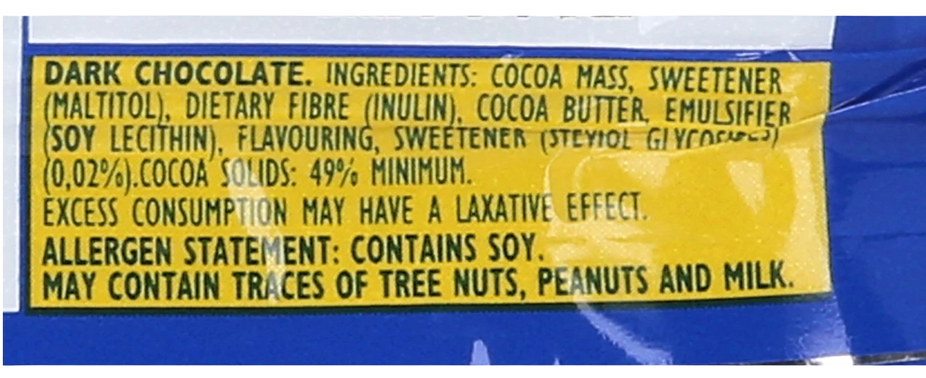 Sugar Free Dark Chocolate Bars (24 Pack)