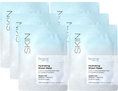 Brightening Sheet Mask - with Hibiscus and Vitamin B (6 Pack)