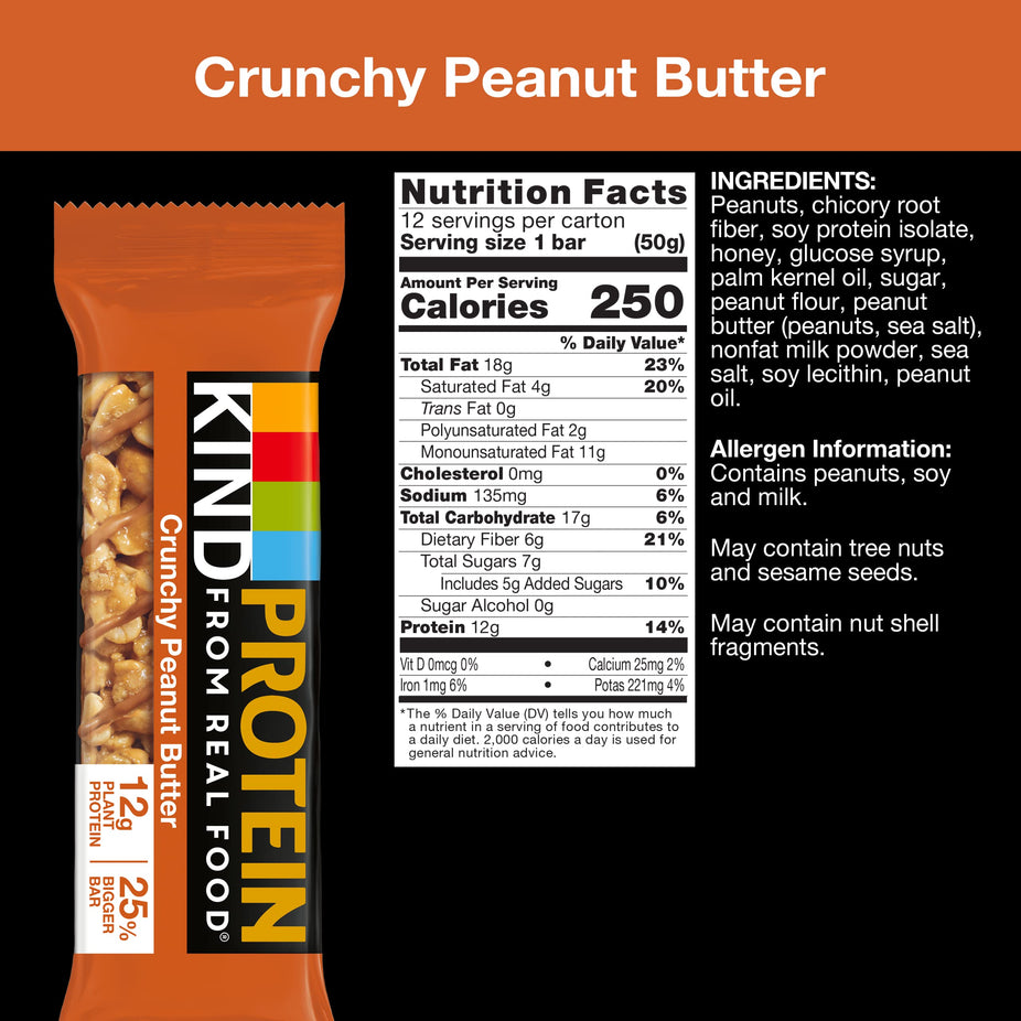 Crunchy Peanut Butter Protein Bars (12 CT)