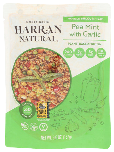 Pea Mint with Garlic Bulgur Wheat Pilaf (8 Pack)
