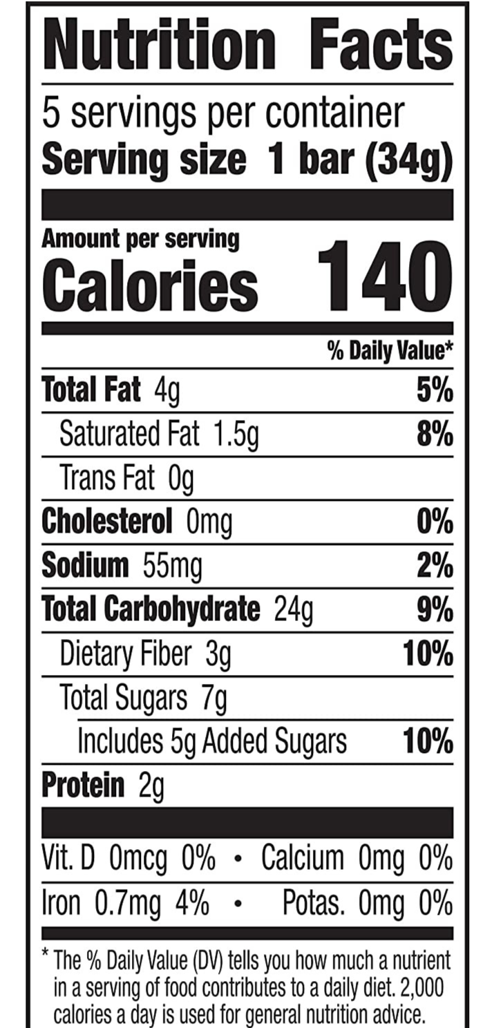 Organic Oats And Honey Granola Bar (5 CT)