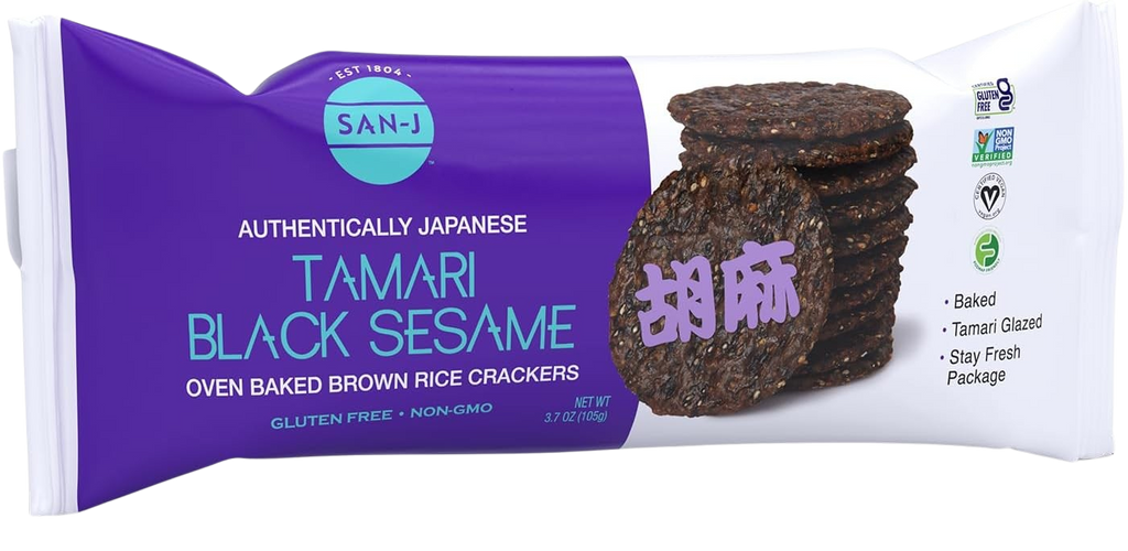 San J Black Sesame Oven Baked Brown Rice Crackers – Martie