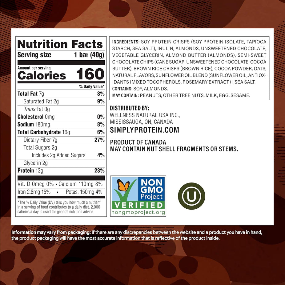 Dark Chocolate Almond Snack Bar (8 CT)