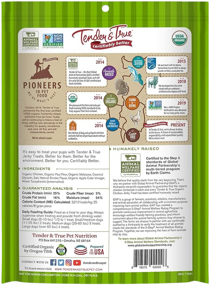 Organic Dog Chicken Jerky Treat