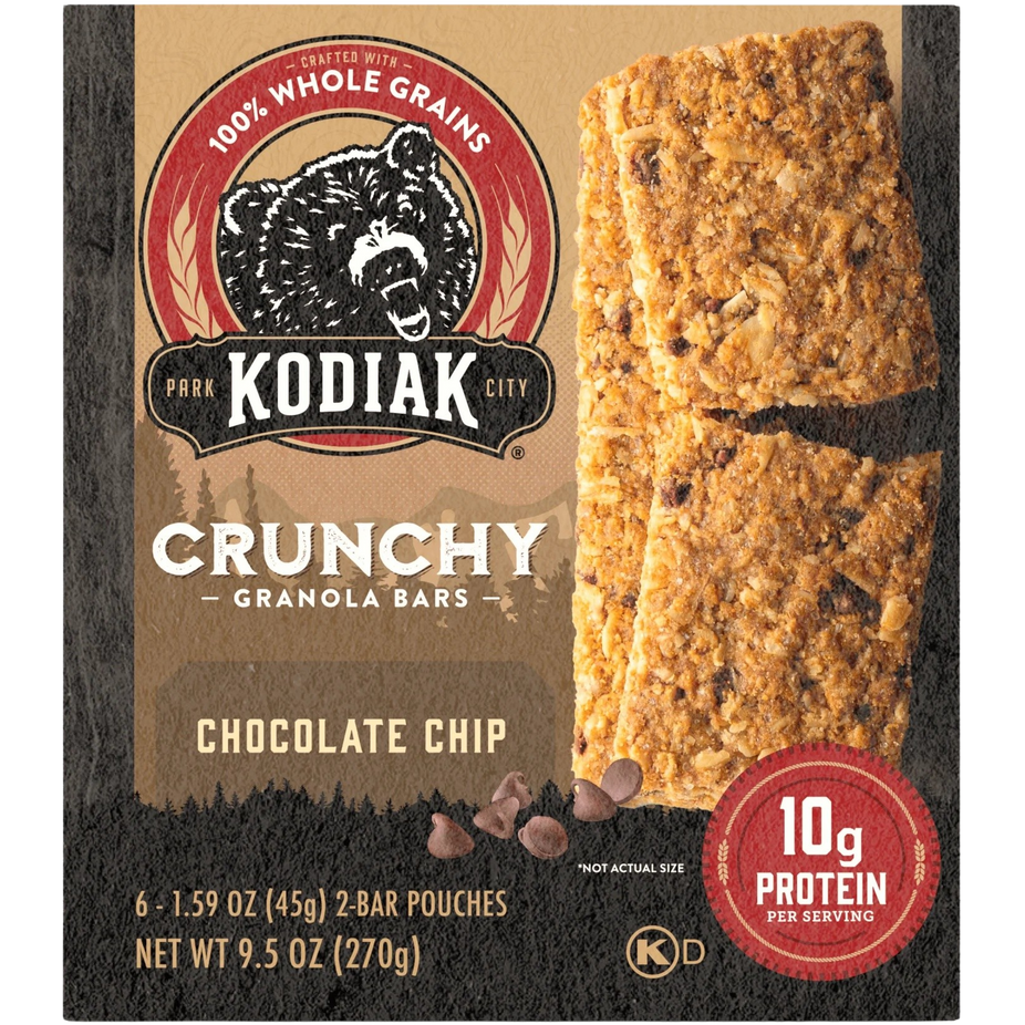 Crunchy Chocolate Chip Protein Granola Bars