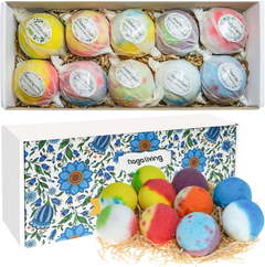 Organic Bubble Bath Bombs Gift Set (10 Pack)