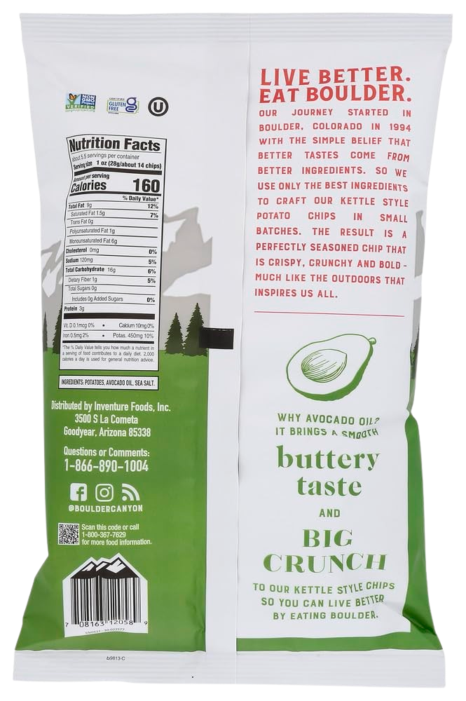 Avocado Oil Sea Salt Kettle Style Potato Chips