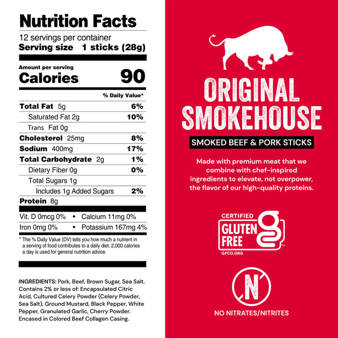 Original Smokehouse Snack Sticks Jerky (24 Pack)