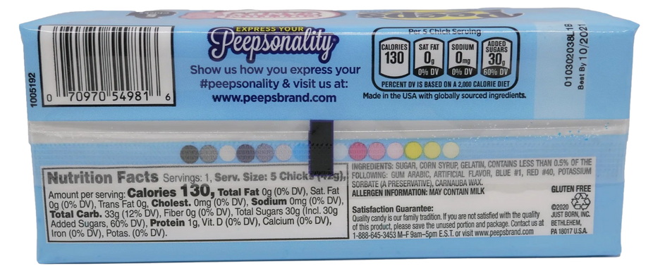 Cotton Candy Flavored Marshmallow Chicks (6 Pack)