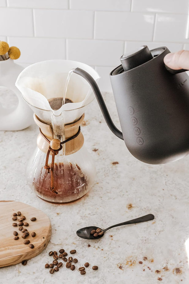 Stainless Steel Gooseneck Stovetop Kettle, Black