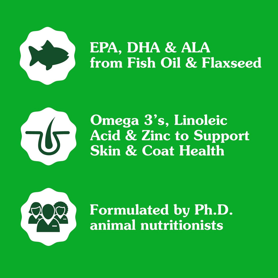 Dog Skin & Coat Supplements - Chicken Flavor