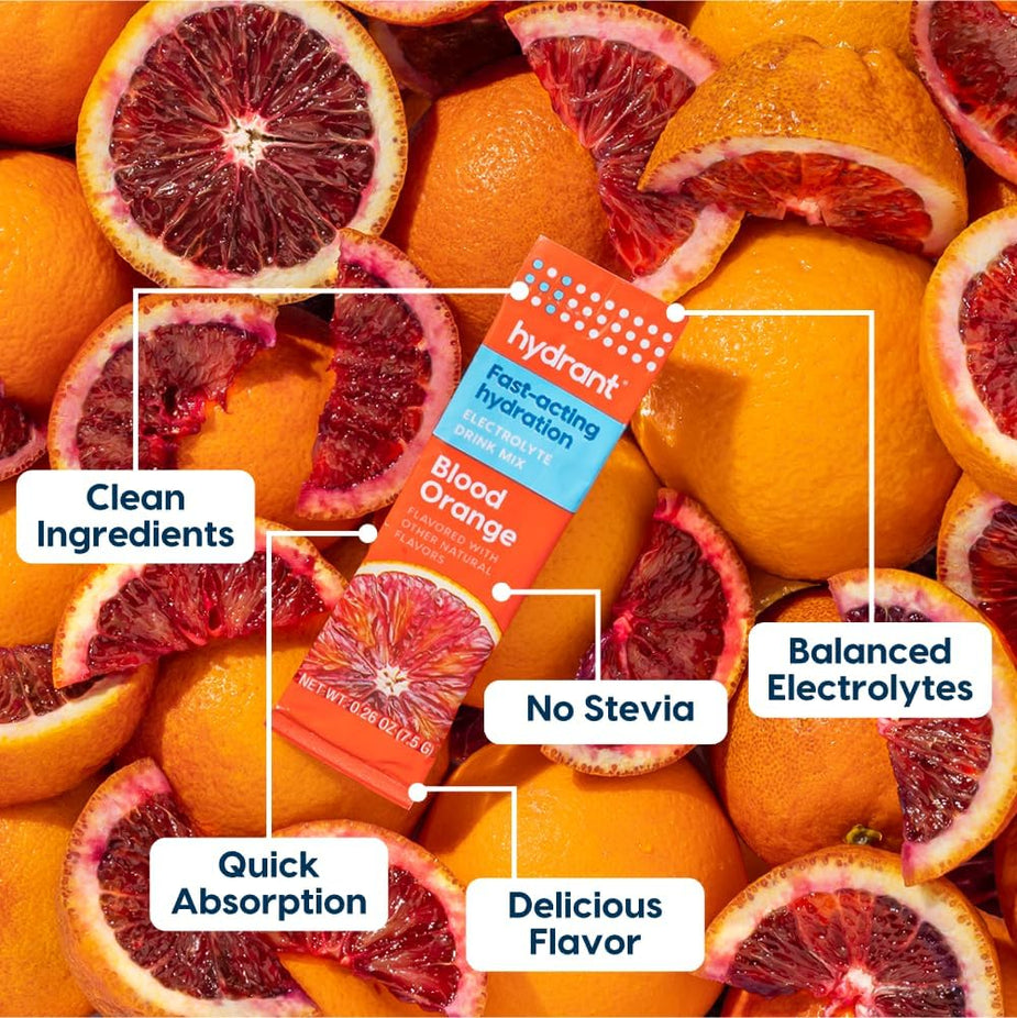 Blood Orange Electrolyte Hydration Drink Mix Packets (12 CT)