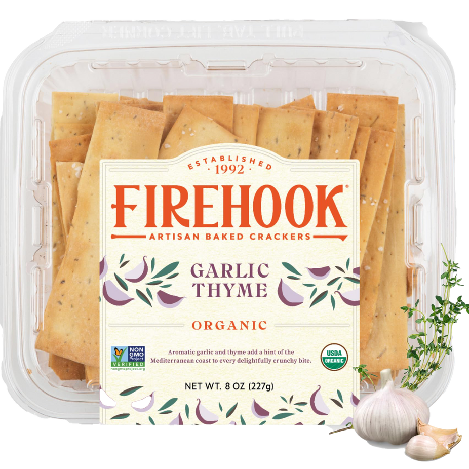 Organic Garlic & Thyme Baked Crackers