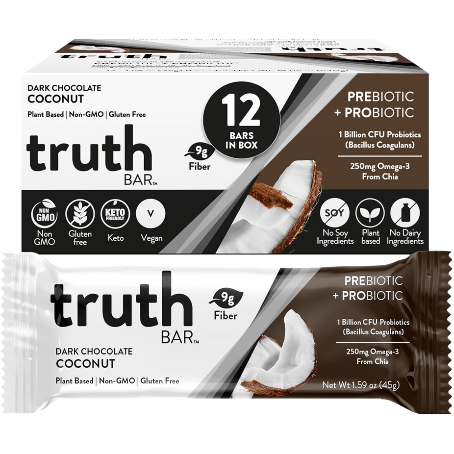 Dark Chocolate Coconut Prebiotic Keto Bar (12 CT)