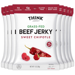 Sweet Chipotle Beef Jerky Grass-Fed ( 8 Pack)