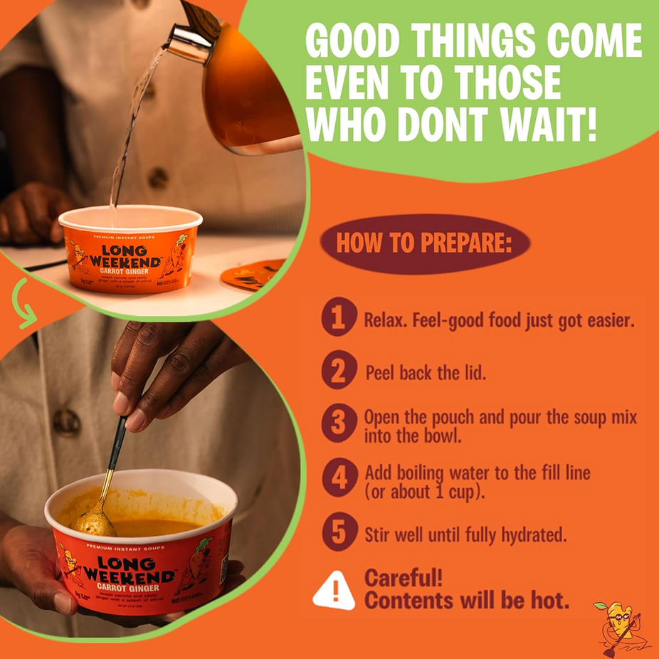 Carrot Ginger Instant Soup (6 Pack)