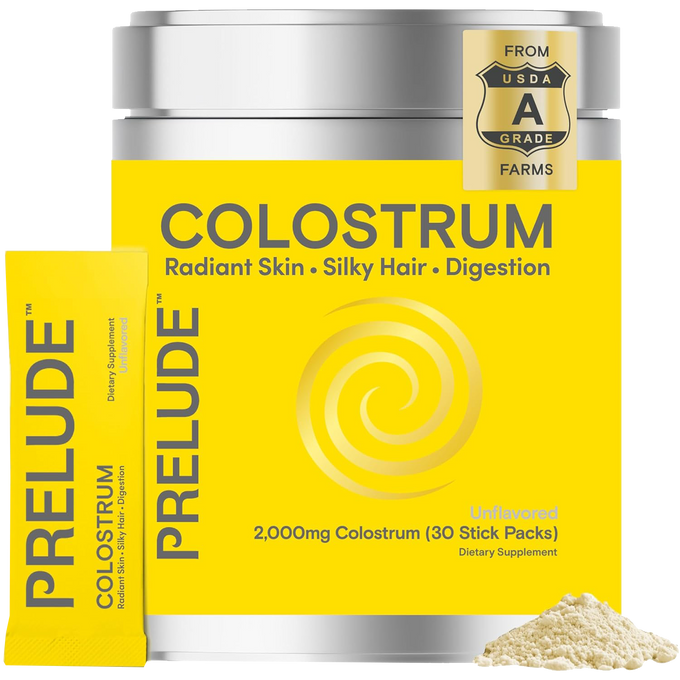 Colostrum Powder Sticks for Gut Health, Immunity & Overall Wellness (30 CT)