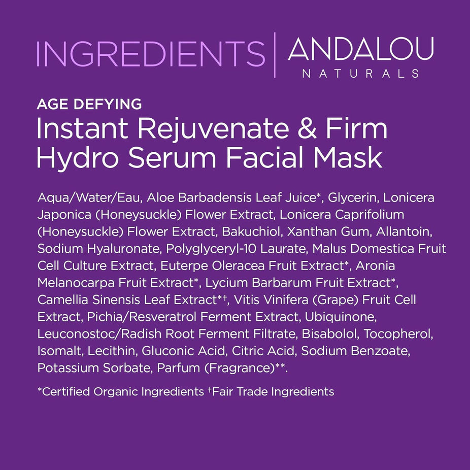 Age Defying Instant Rejuvenate and Firm Sheet Mask (6 Pack)