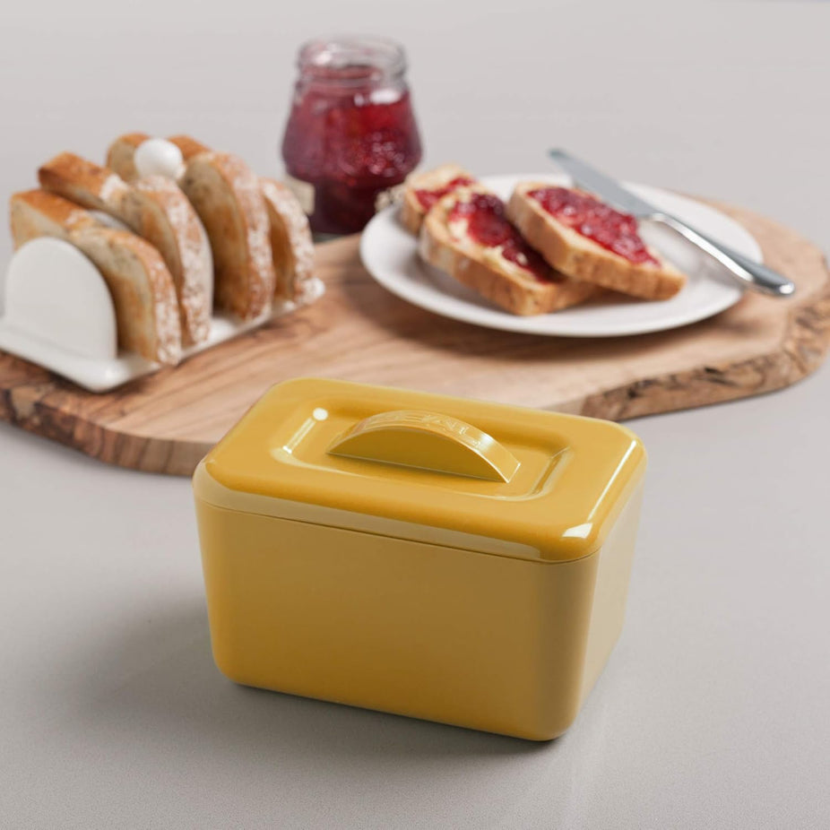 Double Walled Insulated Butter Dish - Mustard