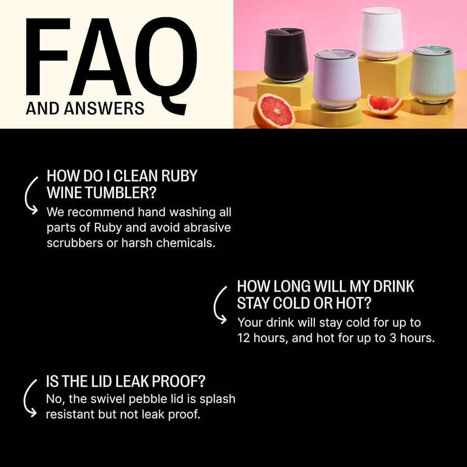 12oz Ruby Tumbler - White