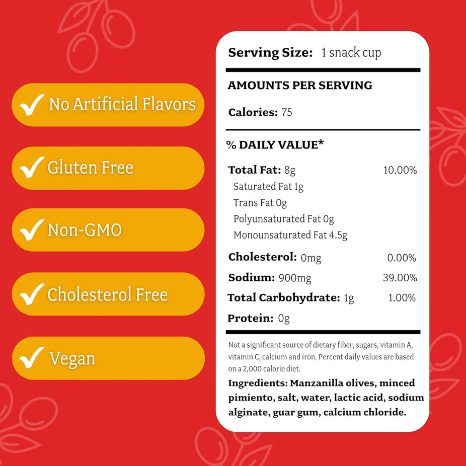 Pimiento Stuffed Spanish Manzanilla Olives To Go (4 CT)