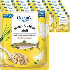 Salmon with Garlic and Chive Aioli (24 Pack)