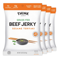 Sesame Teriyaki Beef Jerky Grass-Fed (4 Pack)