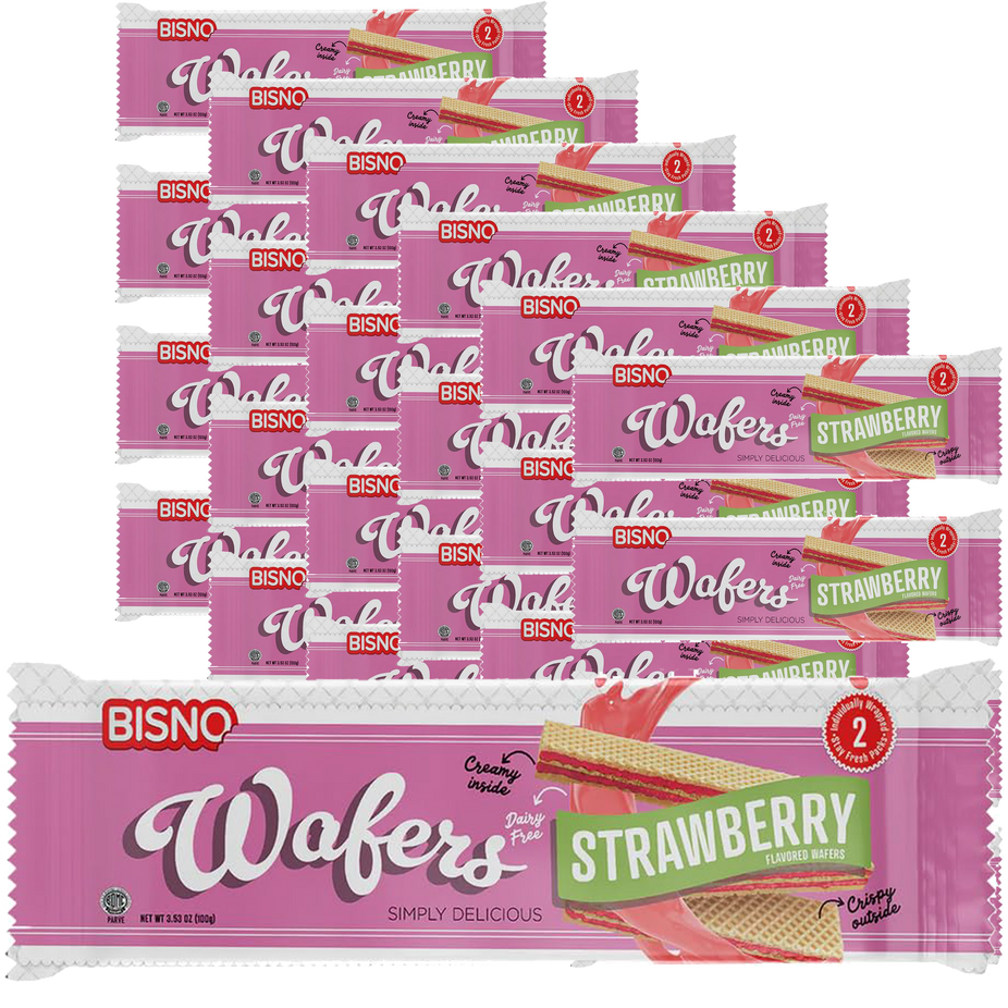Strawberry Wafer Cookies (24 Pack)